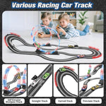 2-In-1 Slot Car Race Track Set With 4 High-Speed Cars, Electric Track, Dual Racing Game With 2 Controllers, Circular Overpass Design Featuring Flash Tracks. Toy Gift For Boys Kids Ages 4-6 6-8 8-12