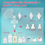 Nenesupply Pump Parts Compatible with Spectra S2 S1 9 Plus Breast Pump to Replace Spectra Pump Parts S2 Accessories Flange 17mm Duckbill Valve Tubing Pumping Bottles Backflow Protector (17mm x 4 Sets)