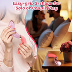 Vibrator Wand Sex Toy - Double Sided Dildo With Lighting Glass & Silicone Dildo 2 In 1 Adult Sex Toys, G Spot Vibrator & Clitoral Stimulator With 10 Vibration Modes Sex Toys For Women