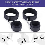 Sex Bondage Wrist & Thigh Cuffs Bdsm Bondage Restraints Set, Adult Sex Toys For Women With Adjustable Leg Straps Handcuffs For Bedroom Couple Beginner Sm Game Play, Bed Sex Restraints Cuffs For Fetish