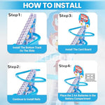 Penguin Slide Toy Set – Stair Climbing Roller Coaster With Sliding Tracks, 9 Racing Penguins & 3 Switch – Lights, Music & Quiet Mode – Educational Playset For Kids Toddlers Boys & Girls