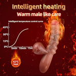 Huge Realistic Dildo Dual Vibrating Heating Adult Sex Toys, 8.2" Lifelike Massager Nipple Anal Plug G-Spot With 10 Powerful Modes Stimulating Anal Wand For Woman Couple Men Sex Pleasure