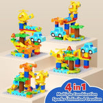 Marble Runs For Kids 4-8,Building Blocks Compatible With Major Brands, Birthday Toys Gifts For Ages 3 4 5+ Boys Girls?Toddler Education Montessori Learning Stem Toys Marble Runway Maze Track Set