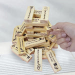 48Pcs Wooden Tumble Tower Game?Party Night Blocks?Stacking Block ?Wooden Board Stacking Game For Couple Night Classic?Not For Family