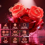 Nipple Toys Vibrator, Rose Soft Silicone Vibrating Nipple Clamps for Women