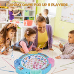 Magnetic Fishing Game Toys, Rotating Board Game With Music Including 45 Fishes And 8 Fishing Poles, Christmas Party Game Toys For Kids Age 3 4 5 6 7 And Up
