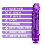 Blush B Yours 9.25" Vibe-6 Realistic Vibrating Dildo - Multispeed Twist Dial Flexible Soft Cock - Pvc, Ipx7 - Pleasure Zone Vibrator - Beginner Adult Sex Toy Penis For Women, Men & Couples - (Purple)