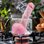 9.3 Inch Soft Silicone Realistic Thick Dildo With Big Balls, Large Huge Lifelike Prostate Anal Gay Dildo With Suction Cup, Wide Glans G-Spot Big Dildos Shower Adult Sex Toy For Women Men Lesbians