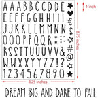 800 Pcs Black Glitter Alphabet & Number Stickers, 10 Sheets for DIY Crafts