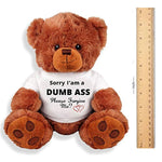 Sorry And Forgive Me Gift: Funny Teddy Bear Couple Gift: Medium Teddy Bear Stuffed Animal
