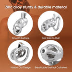 Male Chastity Device Cock Cage - Max Zinc Alloy Invisible Lock Chastity Cage With 3 Active Rings & Keys Adult Sex Toy For Men Penis Exercise And Abstinence | Large Size