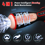 Automatic Sucking Moaning Male Masturbators - Upgraded 7 Vibration & Suction Hands Free Pocket Pussy Male Stroker With 3D Realistic Sleeve, Mens Masturbator Blowjob Machine Adult Oral Sex Toys For Men