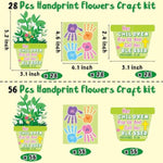 Mother's Day Handprint Flower Pot Craft Kit for Kids, DIY Spring Mom Gift