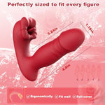 Thrusting Dildo For Her,Tongue Vibrator,Wearable Dildo With App,9 Clitoral Licking & 9 Thrusting Modes,Adult Toy For Women,Panty Vibrator,Sex Toy For Couples,G Spot Toy,Dildos For Women