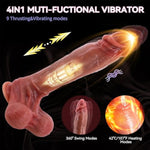 Thrusting Dildo Realistic Huge Penis Vibrator Sex Toys With Suction Cup, 4In1 Thick Dildo With Thrusting Swing Vibrating And Heating Modes Remote Control Big Dildos Anal Pluge For Women Men