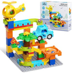Marble Runs For Kids 4-8,Building Blocks Compatible With Major Brands, Birthday Toys Gifts For Ages 3 4 5+ Boys Girls?Toddler Education Montessori Learning Stem Toys Marble Runway Maze Track Set