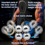 24.5 Oz (Approx. 695 G) Metal Penis Stretcher - Adjustable Weight Physical Exercise Tool, Male Training Enlarger Sex Toy, Wearable Male Penis Extension Toy Physical Exercise Stretcher (4 Balls)