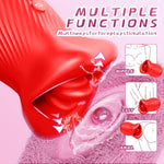 Vibrator Adult Sex Toys For Women - 4 In 1 Tongue Licking Vibrator Toys With 8 Licking Clitoral & 10 Vibration Mode, Sucking Anal Clit Nipple Sexual Pleasure Tools For Female Couples Sex Toys