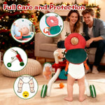 Christmas Baby Walker Toys Set,Christmas Baby Walker & Baby Head Protector Backpack,Push Walker For Boys & Girls Learning To Walk,Sit To Stand Early Educational Toys, For Toddler