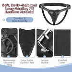 Strap on Dildo Harness Adult Sex Toys for Lesbian, Adjustable Waist and Thigh Straps with 3 Silicone O-Rings for Women Gay Couple Vaginal Anal Play