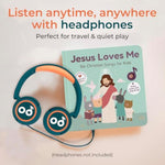 Jesus Loves Me Music Book Toddlers 1-3 Years Old - Christian Musical Book, Headphone Jack, Interactive Baby Sound Book, Singing Toy Children Girls Learning Song Toy Toddler Boys