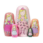 Nesting Dolls Russian Matryoshka Wood Stacking Nested Set For Kids Handmade Toys For Children Kids Christmas Birthday Decoration Halloween Wishing Gift