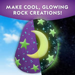 Glow-in-the-Dark Rock Painting Kit with 15 Rocks, Paints, Decals & Googly Eyes