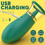 Jesbenna Clitoral Sucking Vibrator Sex Toys, 3 Sucking 9 Licking Modes Nipples Clit Sucker For Quick Orgasm, Tongue Vibrators Adult Toys For Women Couples, Green (S337)