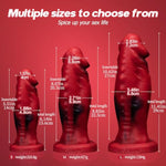 Silicone Thick Dildo With Big Head, Huge Realistic Anal Dildo With Suction Cup, Soft Yet Firm Sex Toys For Men And Women, Fantasy Penis For G-Spot Stimulation, 6.14''Red