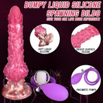 9 Inch Silicone Ovipositor Dildo Adult Sex Toys,Fantasy Knot Dildo Purple Inflatable Pump