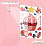 30 Sheets Tea Party Make Your Own Cupcake Stickers for Kids & Party Favors