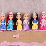Liberty Imports 12 Pack Little Royal Princess Dolls - Mini Pocket Size Toddler Toys Fantasy Pretend Play Set with Dress, Accessories for Kids, Girls Dollhouse, Party Favors (4.5-inches)