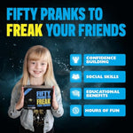 - Fifty Pranks To Freak Your Friends - Set For Kids Age 8+, 50 Pranks & Props Included - Hardback Instruction Book - Difficult & Easy - Novelty Toys & Amusements, Magic Kit, Prank Kit