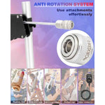 120W Sex Machine Intellgent Wired-Wireless Controlled Double Rod Thrusting Machines For Women W/ Anti-Rotation System Suction Cup Extension Tube For Couples (2 Rod Wired Remote)