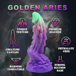9.56In Fantasy Monster Dildo - Large Colorful Silicone Dragon Cock With And Strong Suction Cup,Huge Thick Creature Cock,Ribbed Penis Toys(L)