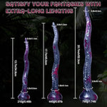 Fantasy Tentacle Dildo - 13.7" Huge Long Monster Anal Dildo With Strong Suction Cup, Silicone Prostate Massager & G Spot Plug, Adult Sex Toys For Men Women Couples Beginner(S)