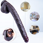 16.5 Inch Black Extra Long Dildo, Women Realistic Sex Toys,Soft Dual Density Silicone Huge Dildo, Strong Suction Cup, Xxl Giant Dildo, Large Dildo Stimulator With Balls For Women/Men/Couples