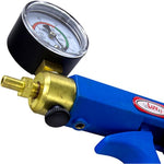 Penis Pump Maxi Blue Handle With Gauge, Clear Hose - 9 Inch Length X 1.75 Inch Diameter Cylinder