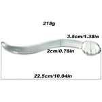 Double Ended Glass Anal Plug - S Shape-Curved Dildo Anal Sex Toys Clear Realistic Dildo For Prostate Massager Male Masturbator G Spot Dildo Anal Butt Plug For Men Women