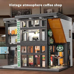 Coffee Shop Building Blocks Toys City Street View Architecture Model Set Birthday Age 6+ Children Teens Adult 581 Pieces