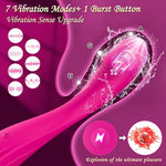 G Spot Rose Vibrator Women Sex Toys, One-Burst Powerful Clit Vibrating Toy With 7 Vibration Modes For Couple Pleasure, Clitoral Stimulator Wand Adult Dildos Toys Anal Vibrators (Rose)