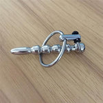 Stainless Steel Urethral Dilator Metal Multi Beads Stimulation Male Masturbation Urethral Rod With Penis Ring