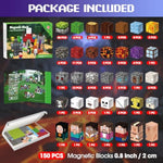150Pcs Magnetic Blocks, Magnet Tiles Toys For Kids, Magnetic Building Blocks Cubes, Stem Montessori Stacking Magnets For Kids, Birthday Gifts For Boys And Girls Age 3+ Years Old