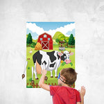Pin The Tail On The Cow Birthday Party Game With 24 Pcs Tails For Decorations, Kids Birthday Party Decorations