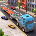 Truck Car Toys For 3, 4, 5, 6, 7, 8 Years Old Boys Girls, Carrier Truck Race Track Toys, Foldable Transport Car Toys With 2 Foldable Race Tracks 8 Metal Cars, Birthday Gifts For Toddler Boys Girls