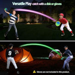 Led Toss And Catch Ball Set, Glow-In-The-Dark & Daytime Play With Rechargeable Multi-Color Flashing Light-Up Balls, Indoor & Outdoor Toy For Kids, Toddlers & Adults Fun, 2 Paddles & 2 Balls