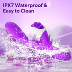 2In1 G Spot Vibrator Sex Toys For Women And Couple, Thrusting Body-Safe Silicone Vibrator Rabbit With 9 Rotating & 9 Vibrating Modes, Waterproof Realistic Dildo For Clitoral Stimulation (M) (M)