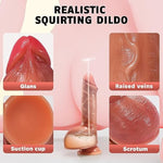 Realistic Squirting Dildo For Women - 8.3'' Soft Silicone Ejaculating Dildos With Strong Suction Cup For Anal Play Douche, G-Spot Anal Prostate Adult Sex Toys For Women Men Couple Pleasure