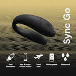 Enjoy Water Based Lube 8.4 Fl Oz & We-Vibe Sync Go Black C-Shape Couples Vibrator - Couples Sex Toys Bundle