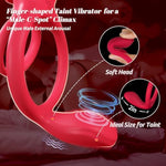 Rose Vibrating Cock Ring With Taint Testicle Clitoral Stimulator, App Remote Control Male Pleasure Penis Ring Vibrator, Couples Adult Sex Toys Games For Men Women, Couple Sex Toy Sex